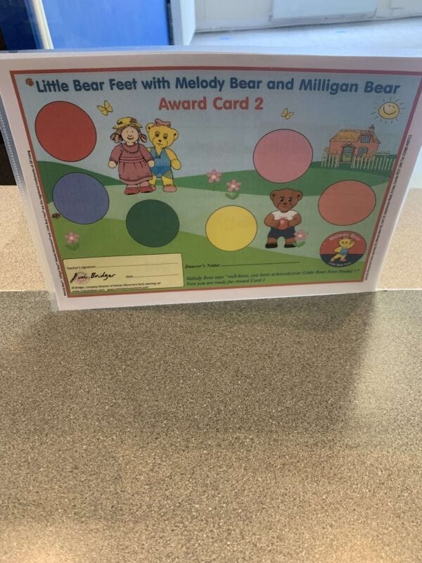 Little Bear Feet with Melody Bear and Milligan Bear Award Card 2