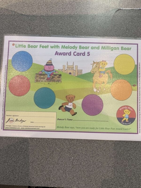 Little Bear Feet with Melody Bear and Milligan Bear Award Card 5