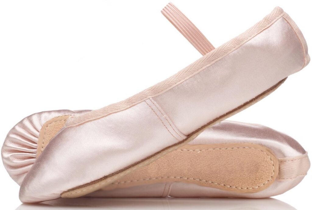 pink satin ballet shoes